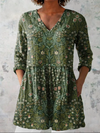 JULIE | Long Blouse with V-Neck