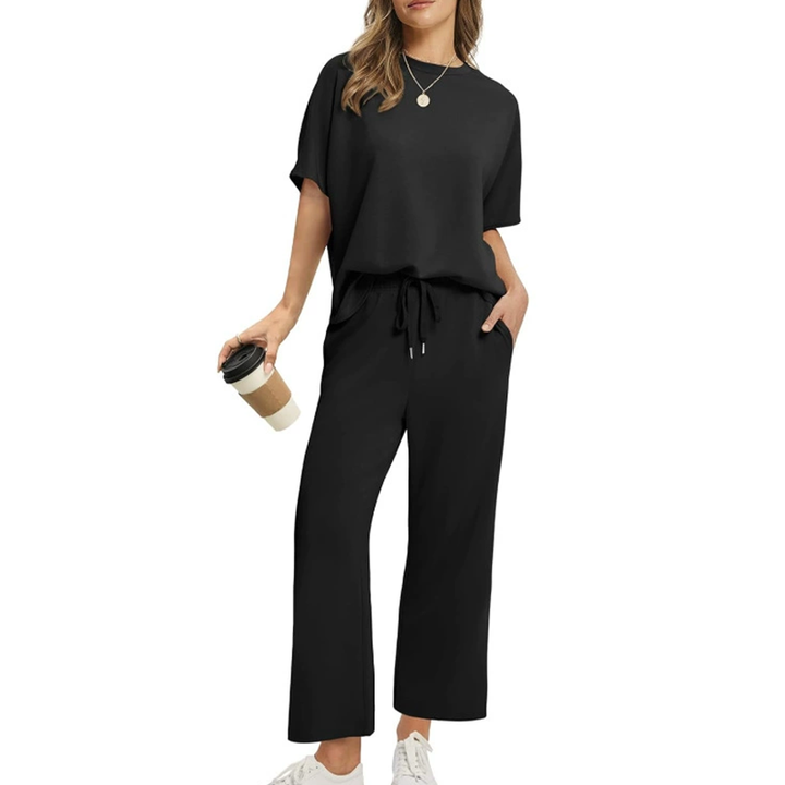 VANESSA | Relaxed Ribbed Top & Trouser Set