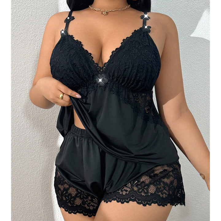 TRUDY | Lace Trim Pyjama Set