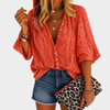 CHLOE | Coral Breeze Button Blouse