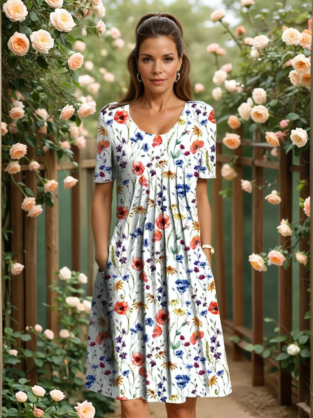 GEORGINA dress red floral
