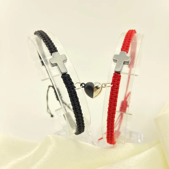CROSS & HEART CHARM BRACELET