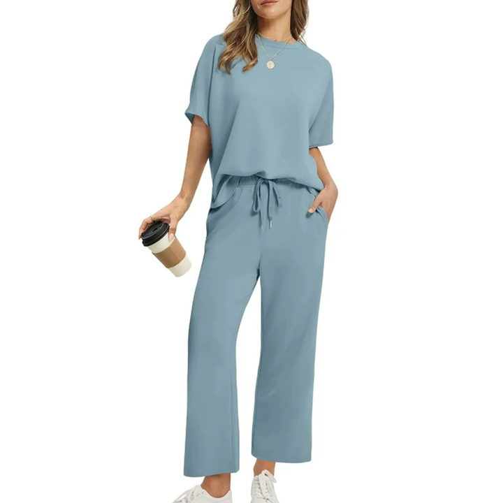 VANESSA | Relaxed Ribbed Top & Trouser Set