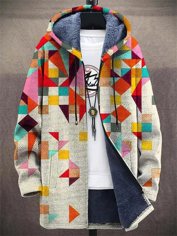 LOTTE | Art-Inspired Hooded Cardigan