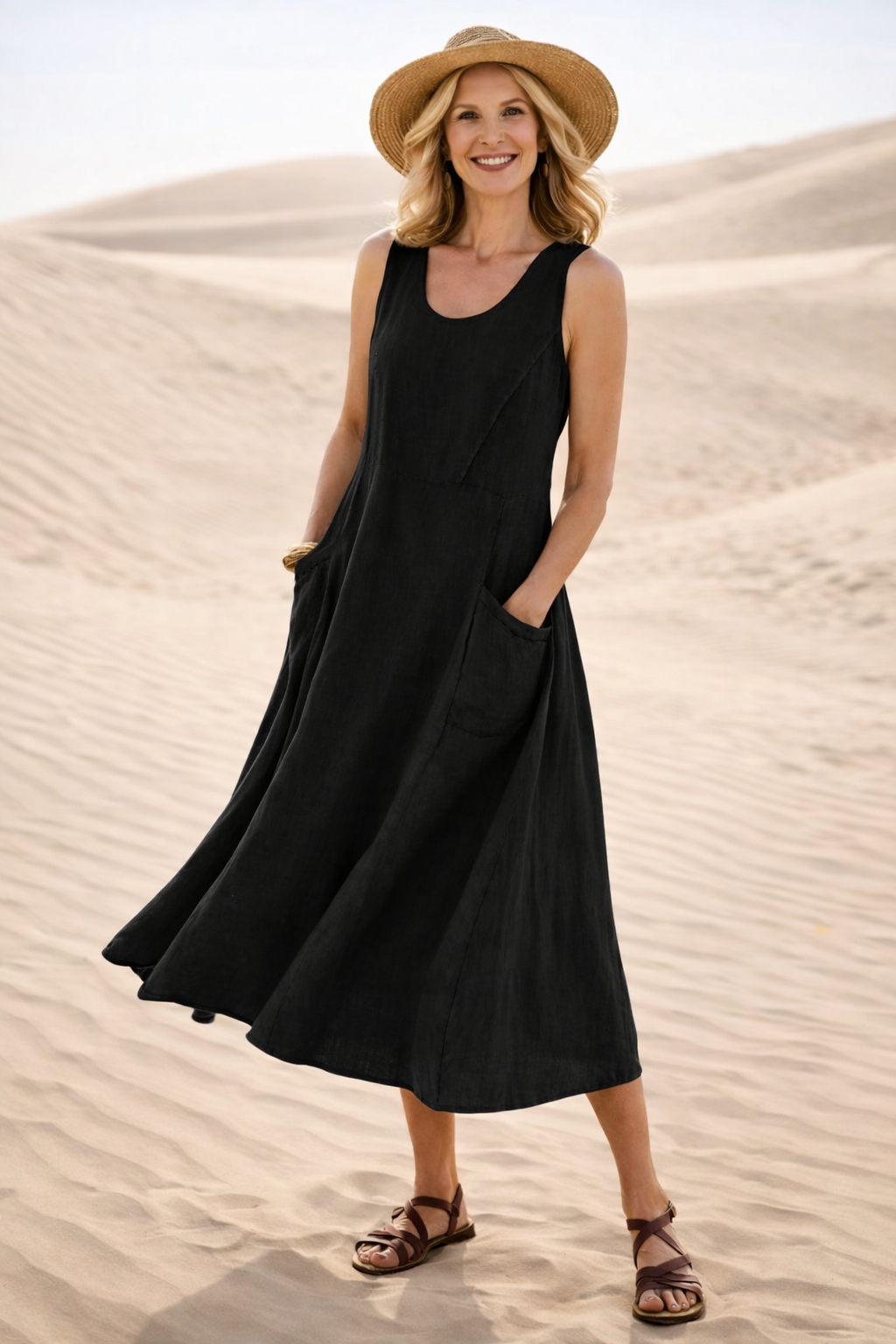 LUNA | Comfortable A-Line Midi Dress