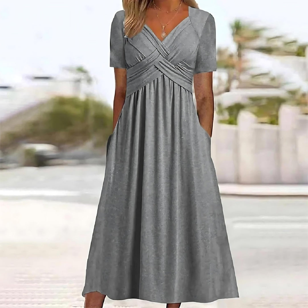 IMOGEN | Elegant A-Line Midi Dress