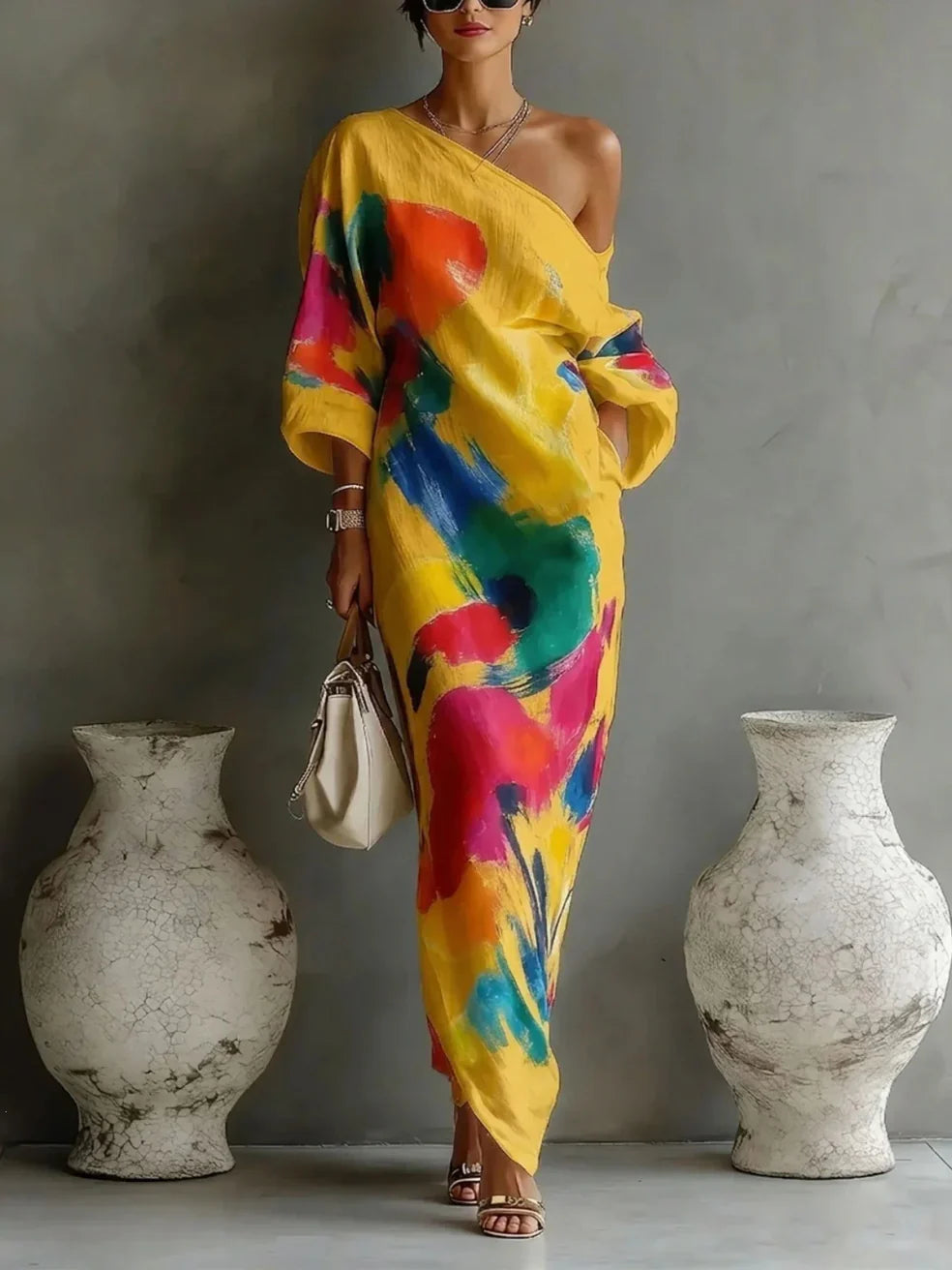 THEA maxi dress yellow