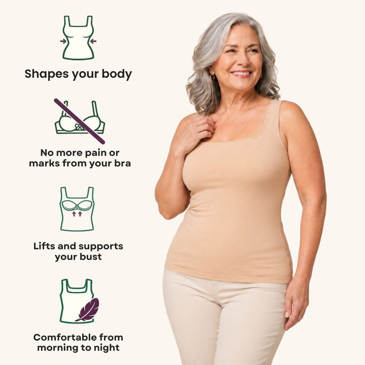MARIANNE | Built-In Bra Shaper Vest Top