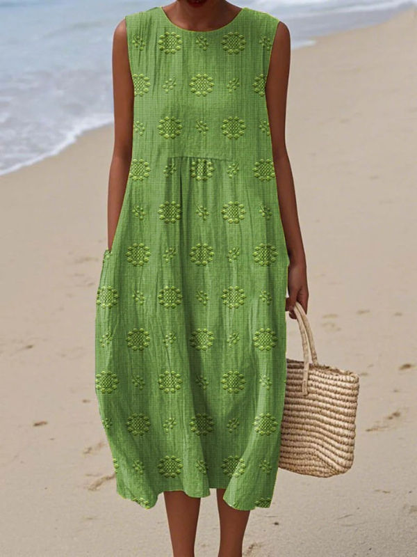 SARA midi dress green