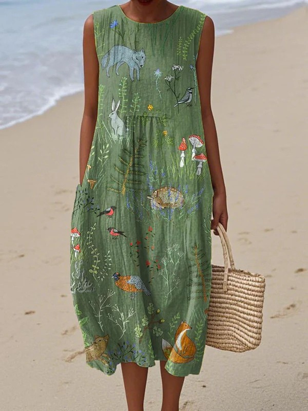 HOPE woodland midi dress