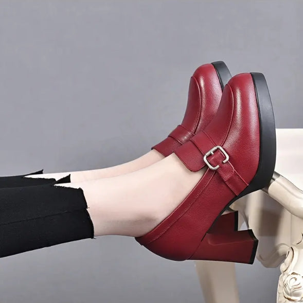 VERA | Classic Leather Heeled Shoes