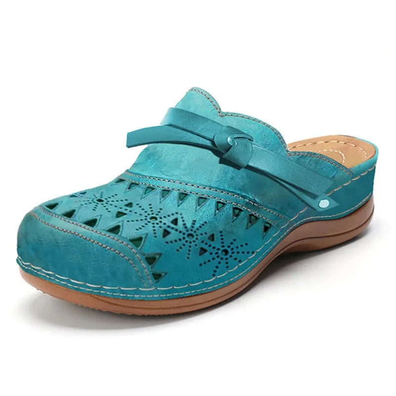 KATHLEEN | Orthopaedic Perforated Strap Mule Clogs