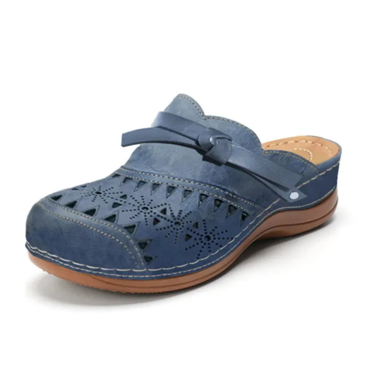 KATHLEEN | Orthopaedic Perforated Strap Mule Clogs