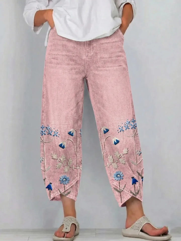 ROWENA | Boho Floral Print Casual Trousers