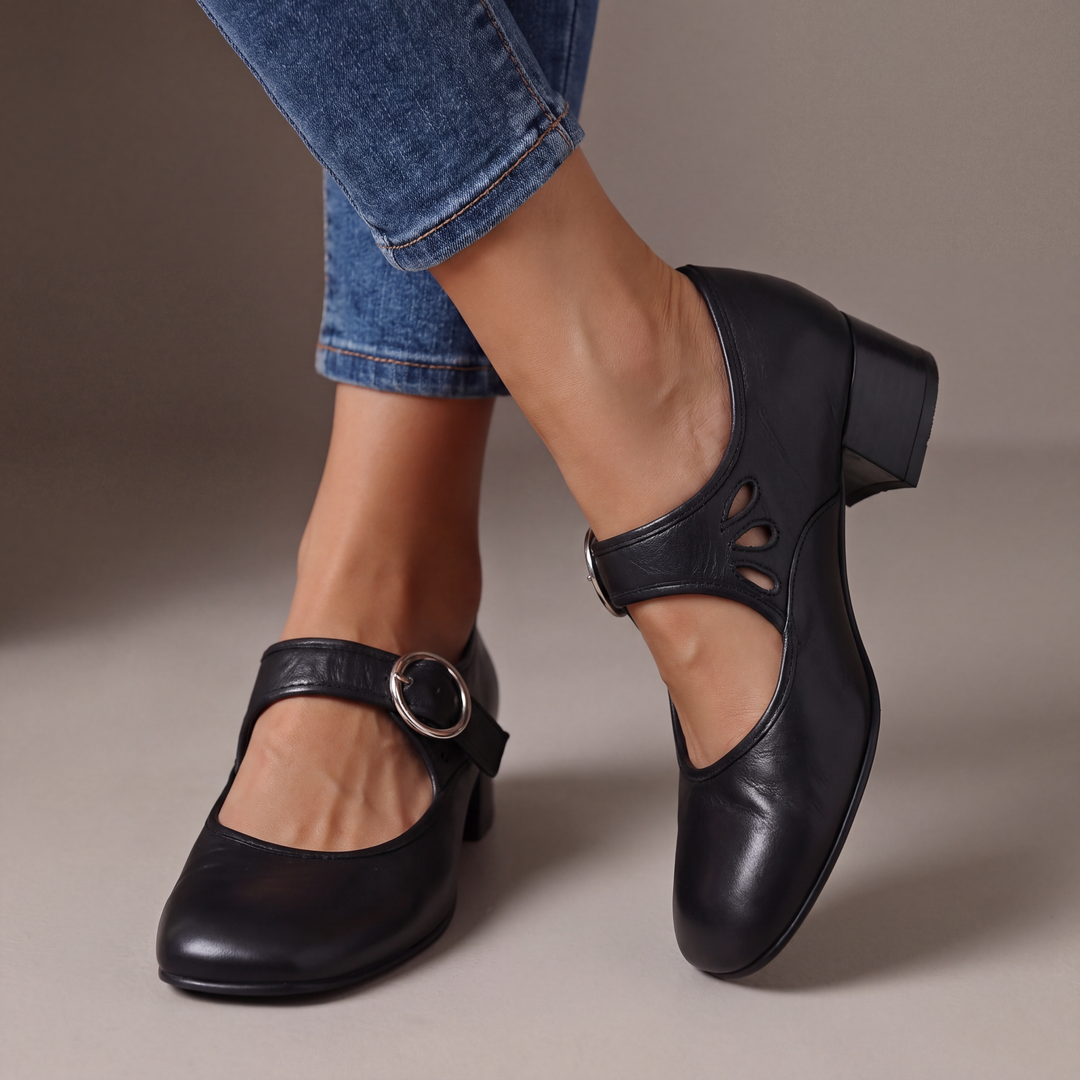 SASKIA | Mary Jane Block Heels