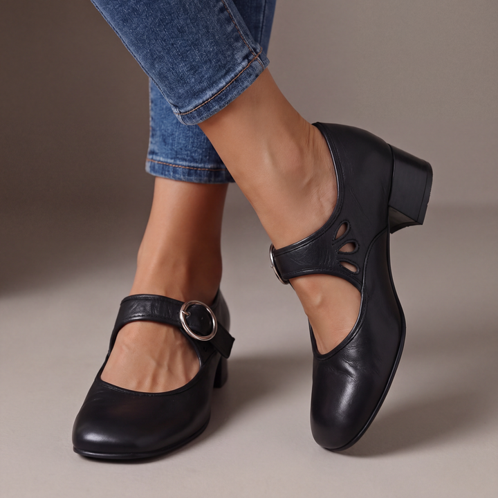 SASKIA | Mary Jane Block Heels