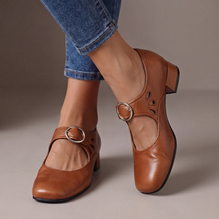 SASKIA | Mary Jane Block Heels