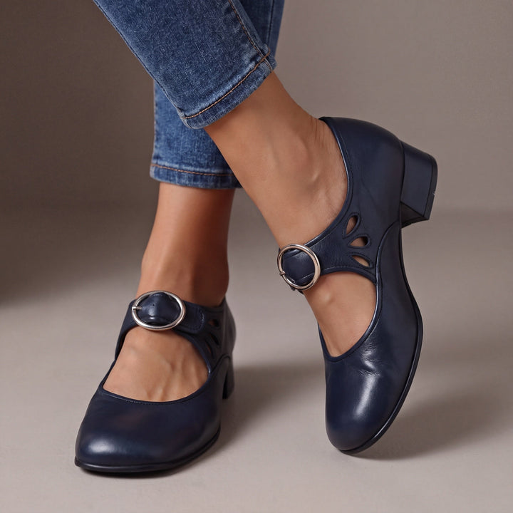 SASKIA | Mary Jane Block Heels